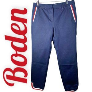 ♥️Boden Sz 6 Navy Cropped Pants With Red & White Trim. SUPER CUTE ON!!!